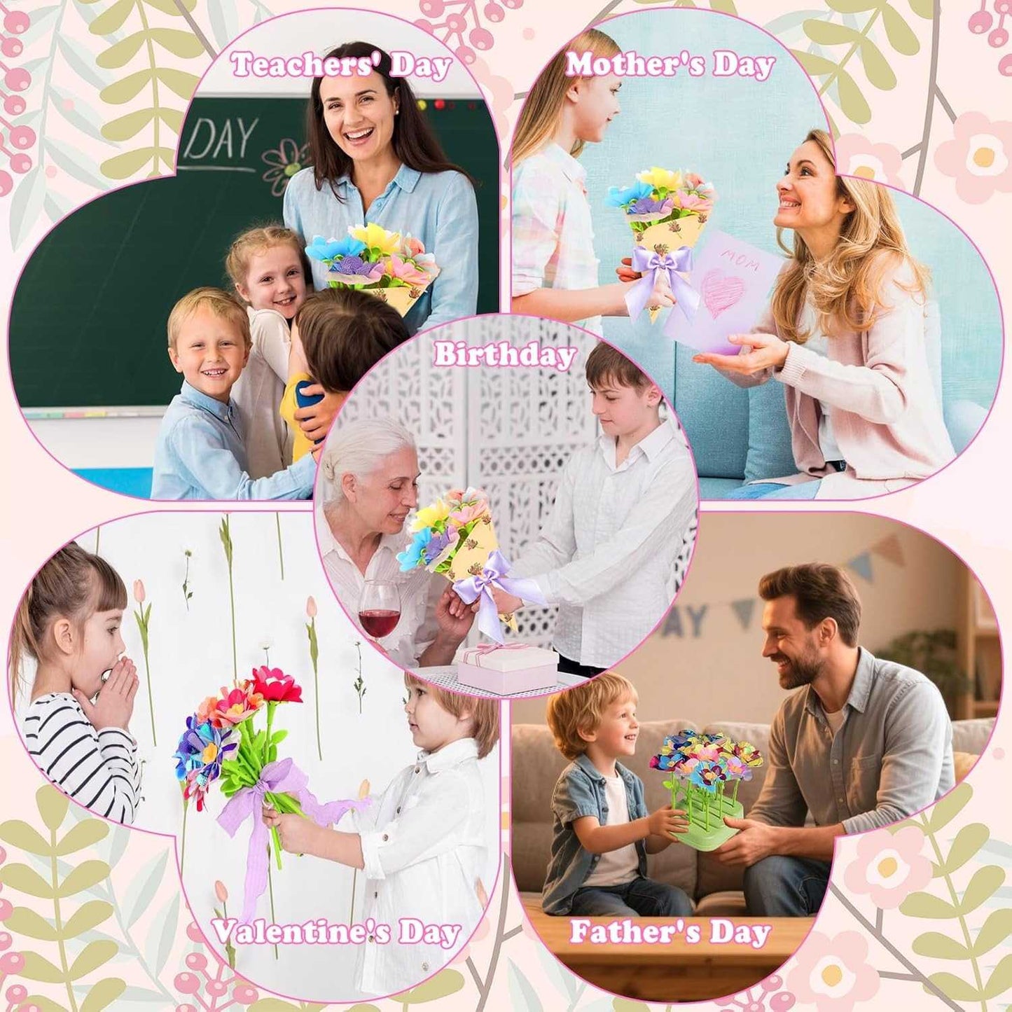DIY Fabric Flower Bouquet Toy with Complete Craft Kit – Develops Hands-On Skills, Safe for Ages 3+