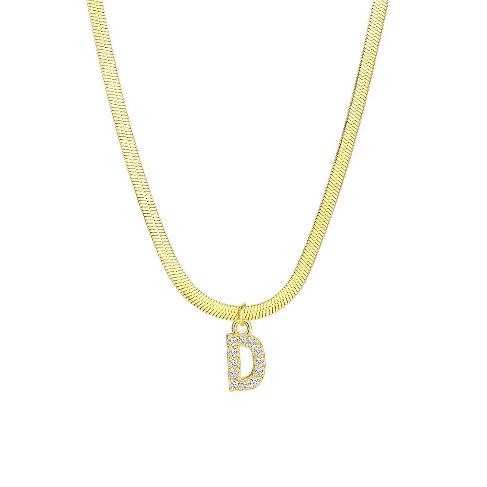 Delicate Diamond Initial Bar Necklace