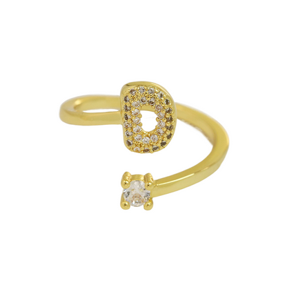 Delicate Sparkle Initial Diamond Ring