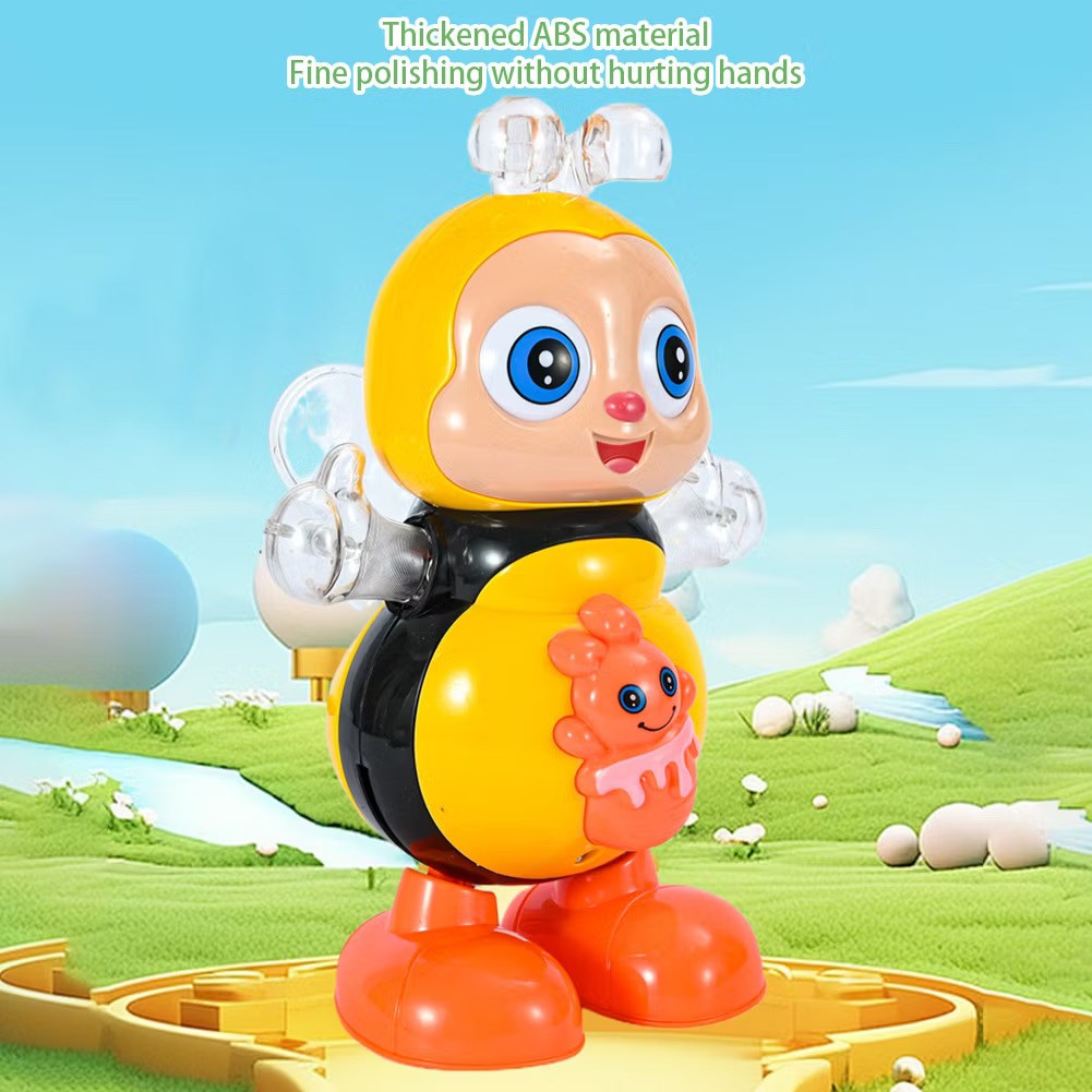 Dancing Bee with Flashing LED Lights, Music Playback, and Interactive Action, Safe for Ages 3+