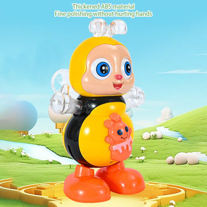 Dancing Bee with Flashing LED Lights, Music Playback, and Interactive Action, Safe for Ages 3+