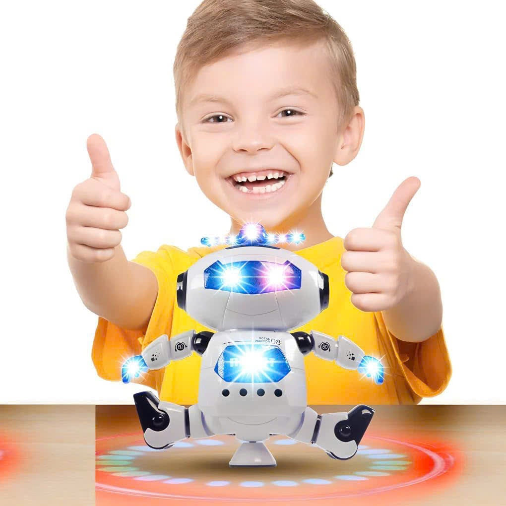 Fun Musical Robot Toy with Spinning Lights - Halri