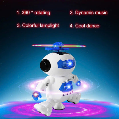 Dancing Robot with Music and Lights, 360° Rotation, Compact, Easy to Carry, Safe for Ages 3+