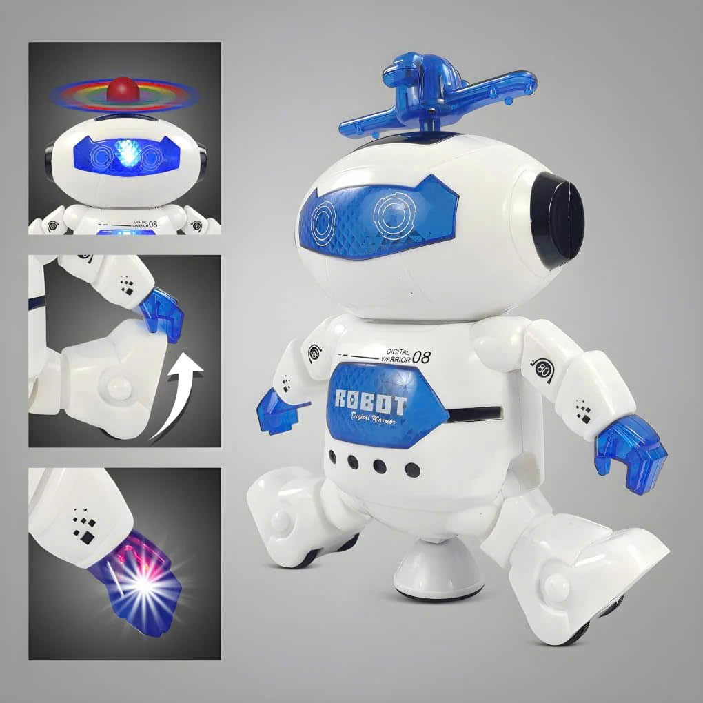 Dancing Robot with Music and Lights, 360° Rotation, Compact, Easy to Carry, Safe for Ages 3+