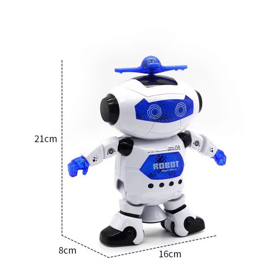 Dancing Robot with Music and Lights, 360° Rotation, Compact, Easy to Carry, Safe for Ages 3+