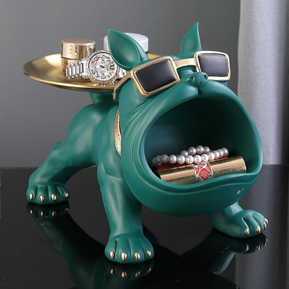 Decorative Bulldog Resin Tray for Keys and Snacks – Stylish and Functional Storage Solution 6