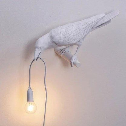 Decorative Table Lamp with Unique Crow Design – Warm LED Light for Gothic Home Decor 4