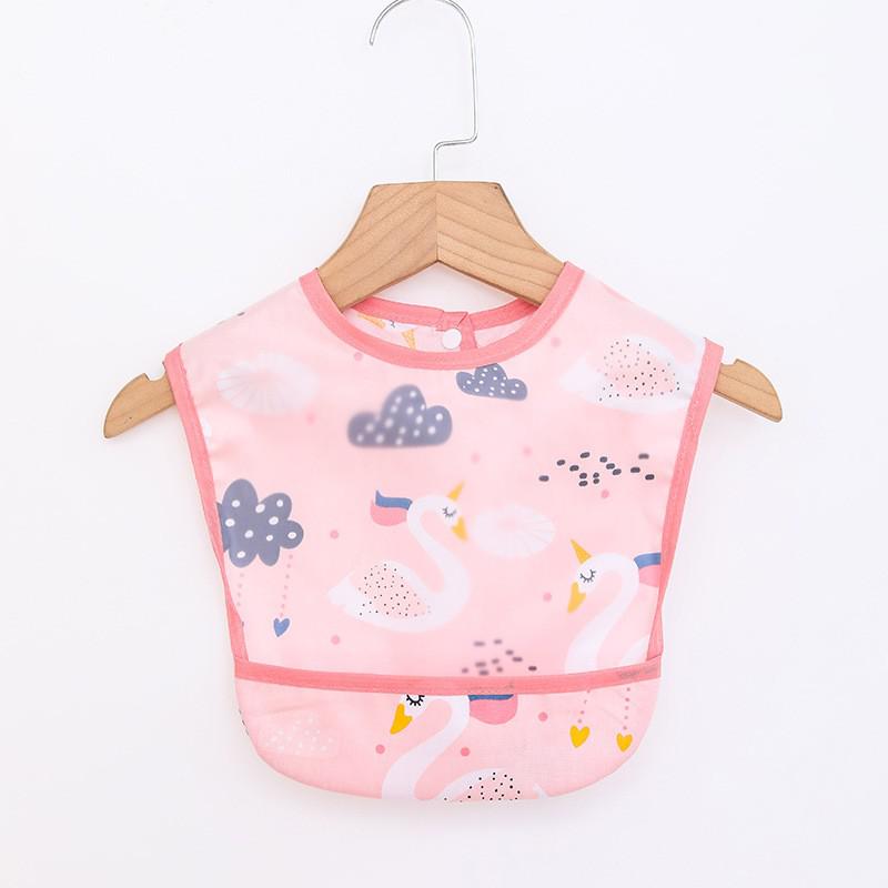 Cute Baby Bib Apron with Handy Pockets