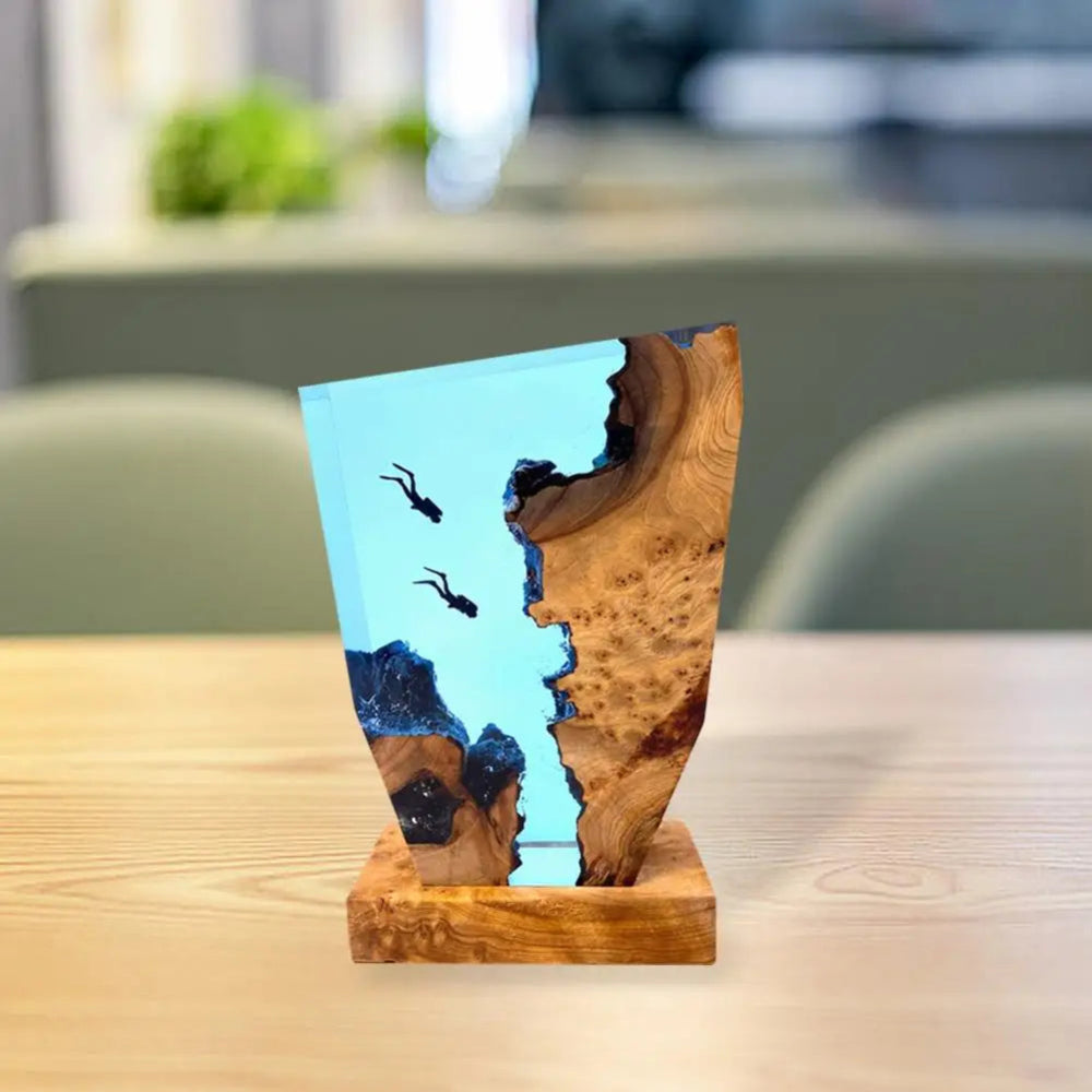 Coastal Wooden Table Lamp - Halri