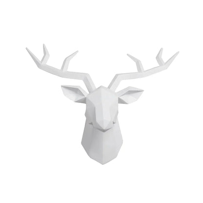 Wildlife Deer Head Wall Art Wooden Antler Decor