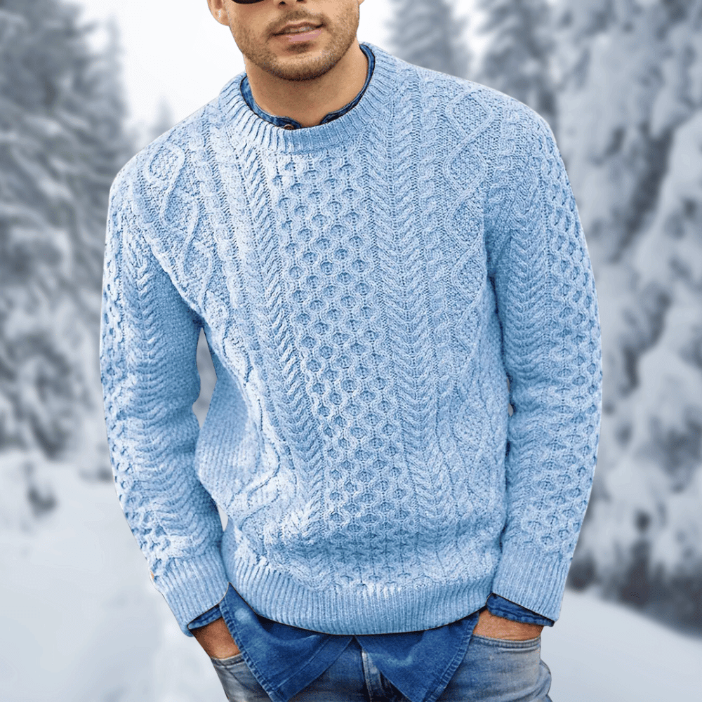 Cozy Crew Neck Winter Sweater Long Sleeve Pullover - Halri