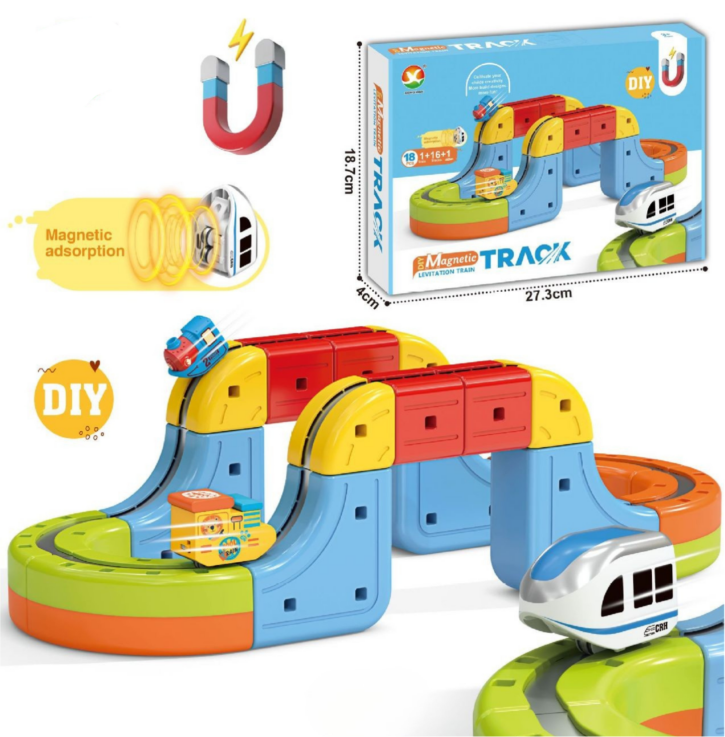 Fun Magnetic Train Track Toy Set - Halri
