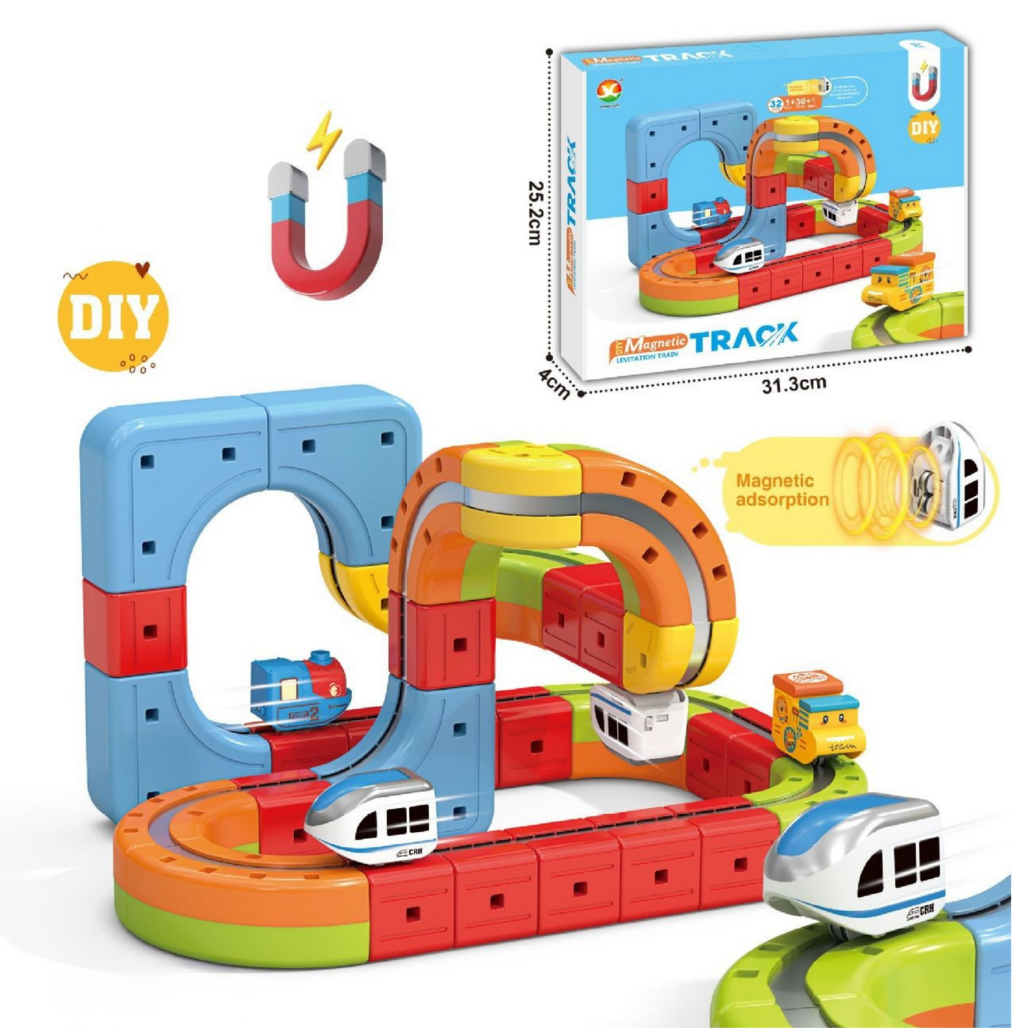 Fun Magnetic Train Track Toy Set