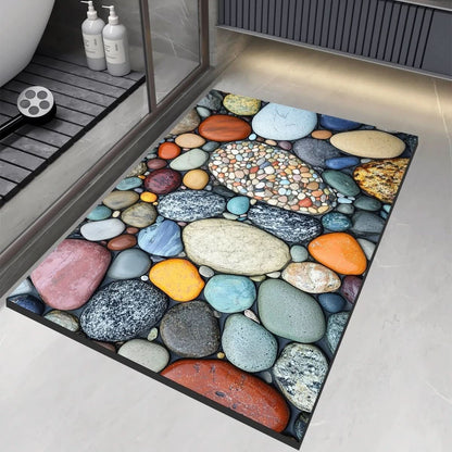 Diatomaceous Earth Non-Slip Bath Mat – Quick-Drying, Absorbent, Multi-Size Options for Bathroom and Kitchen Use 2