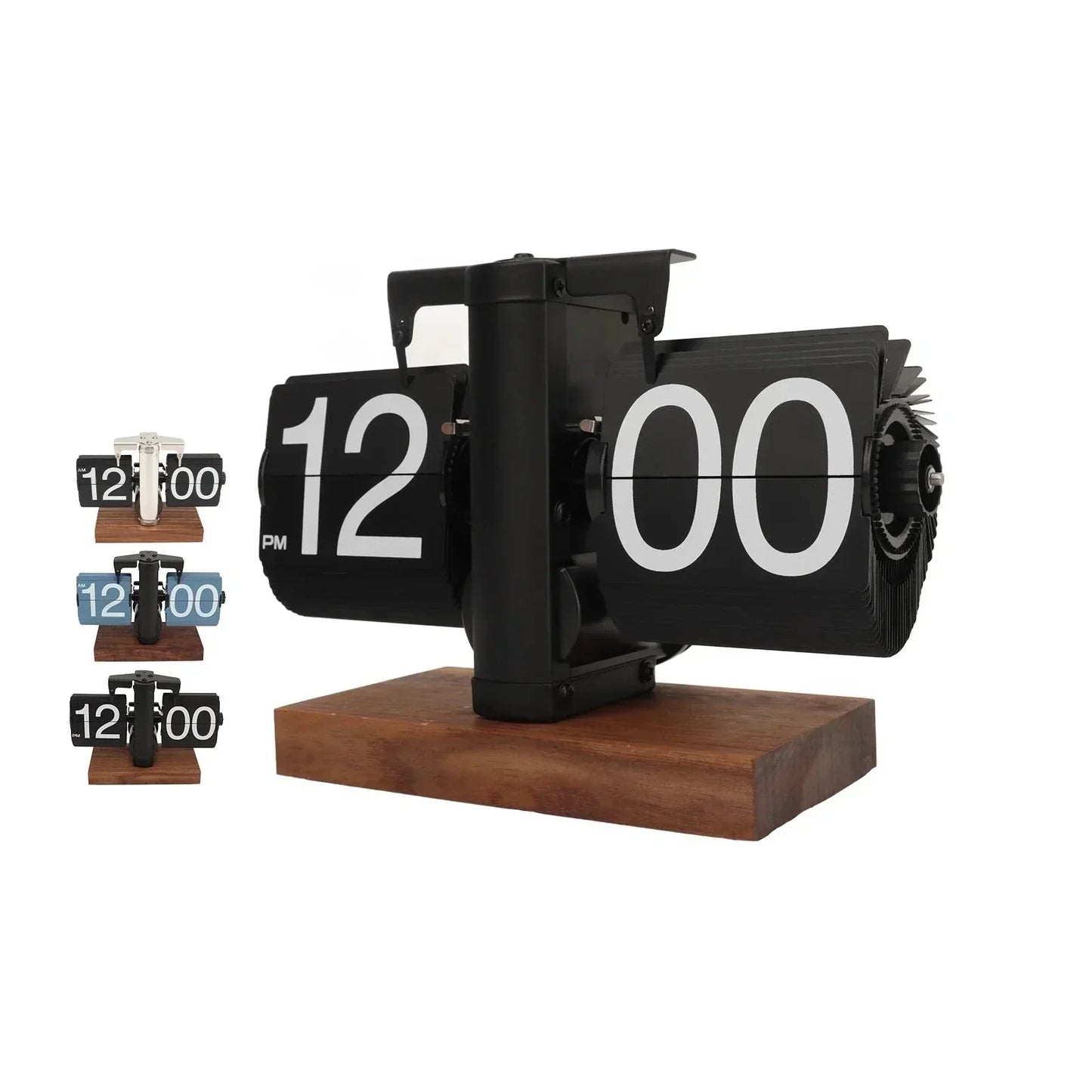 Classic Wooden Flip Clock with Retro Style - Halri