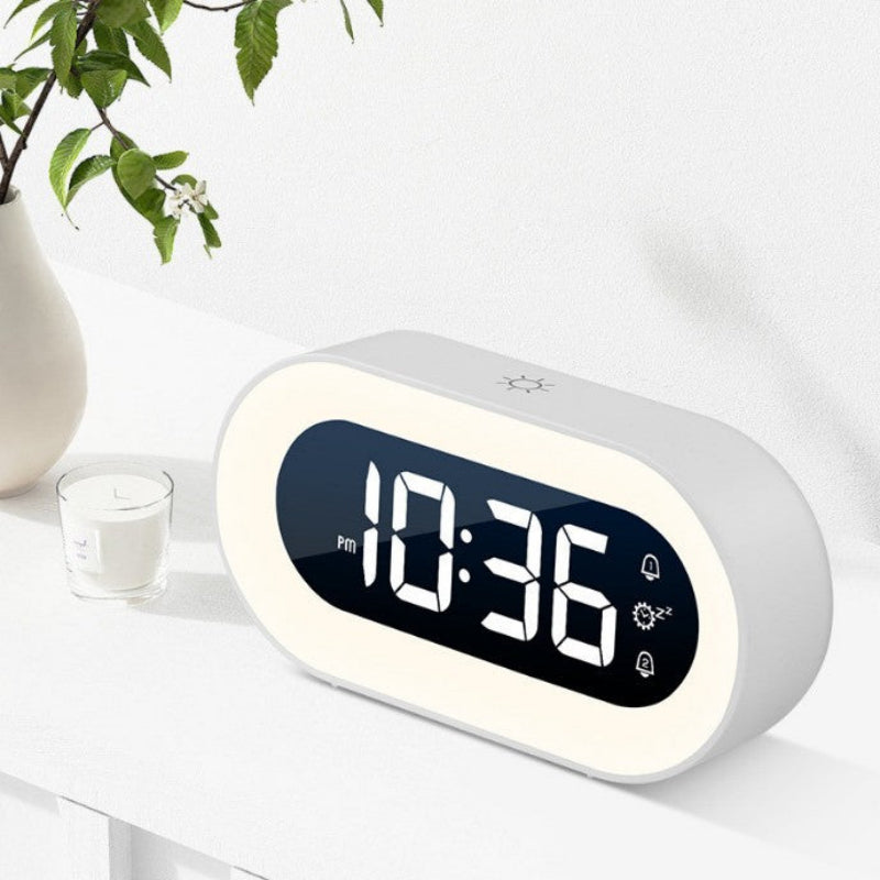 Compact LED Clock Radio with Nightlight and Snooze - Halri