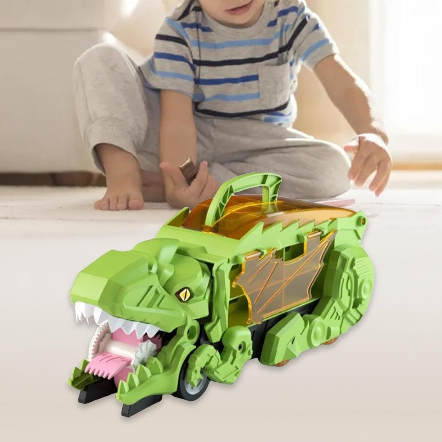 Fun Dino Toy Truck with Car Eating Action - Halri