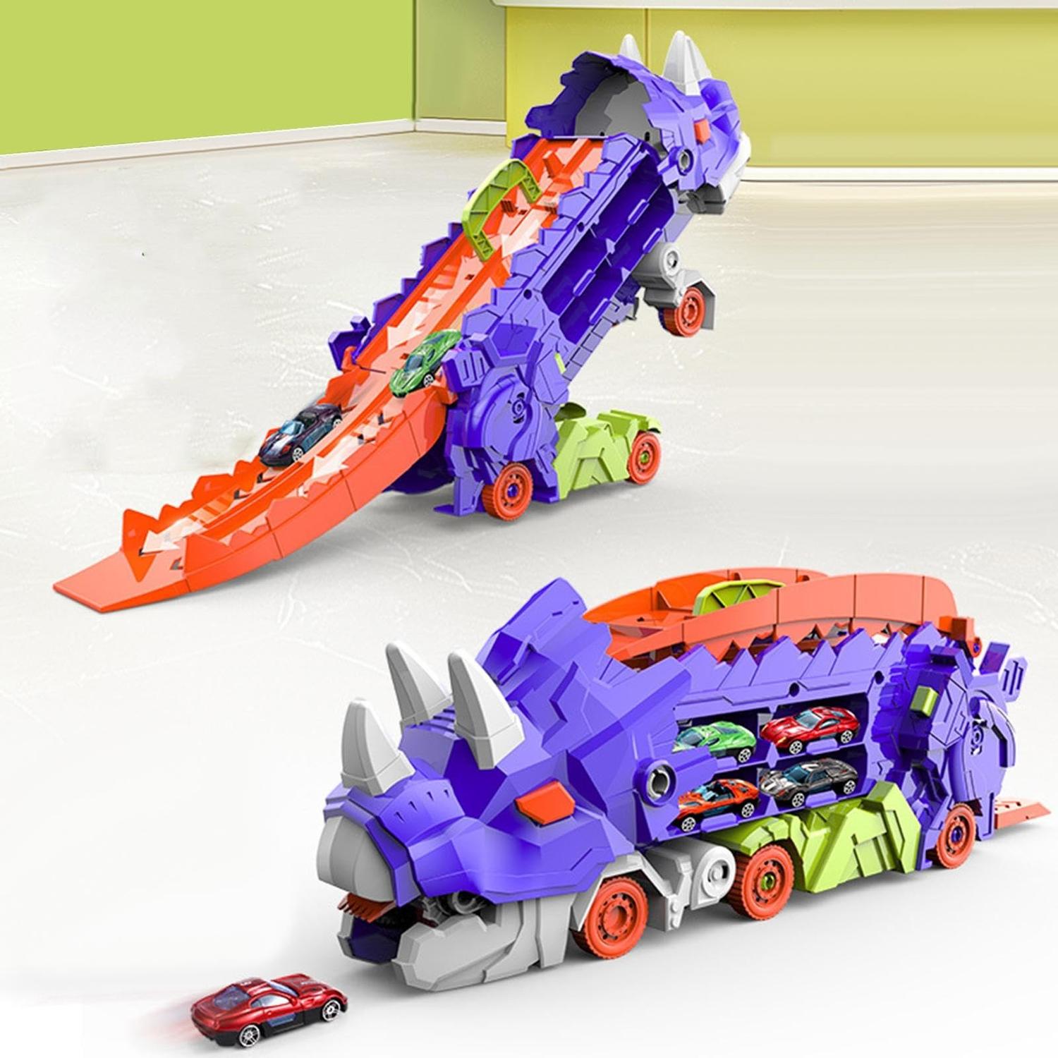 Fun Toy Truck with Dino Figure and Car Set - Halri