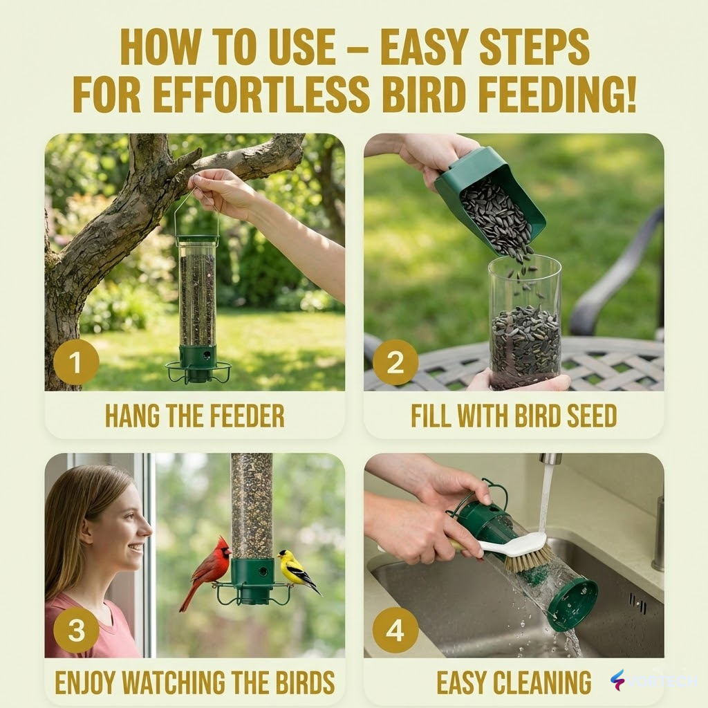 Squirrel Proof Bird Feeder with Weight Activated Protection