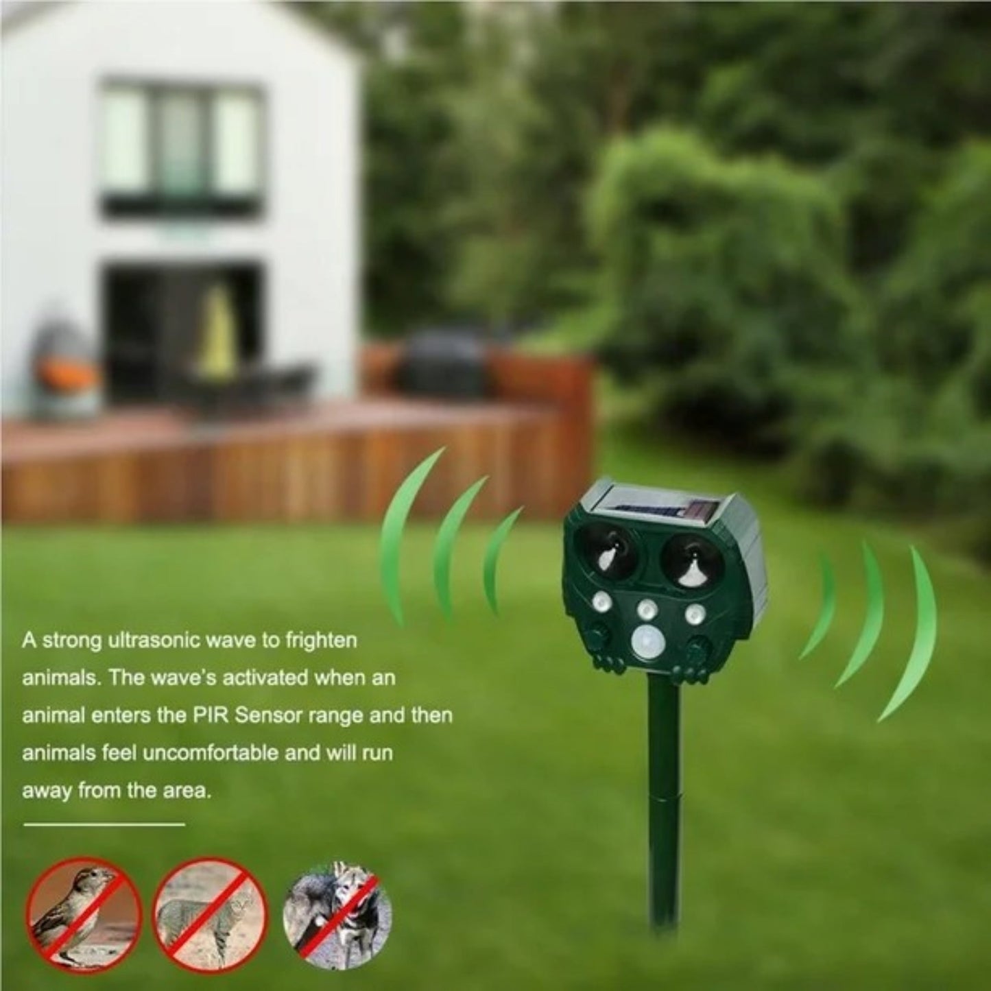 Outdoor Electronic Pest Repeller for Gardens