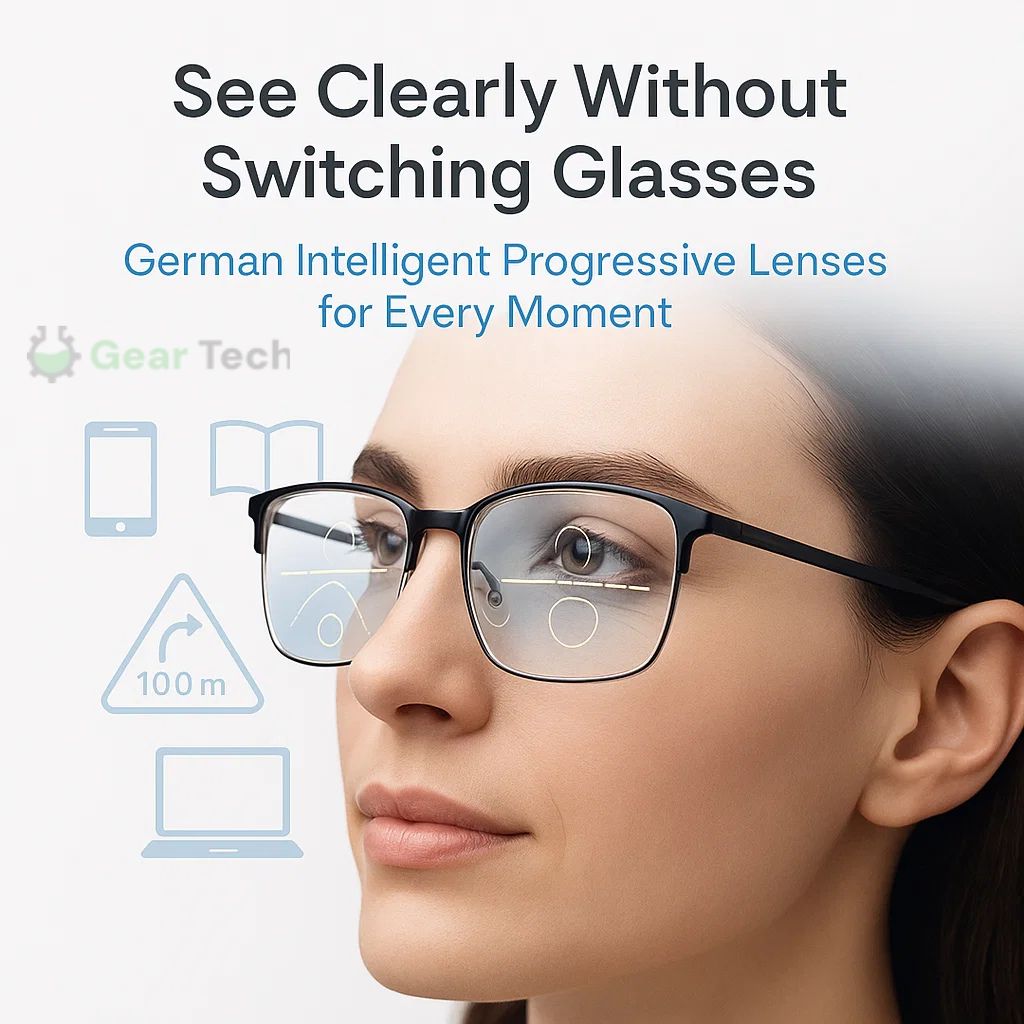Anti Glare Progressive Eyeglasses with Comfort Fit