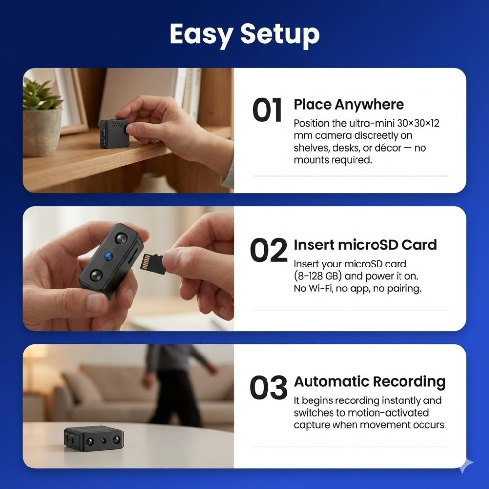 Compact WiFi Night Vision Surveillance Camera