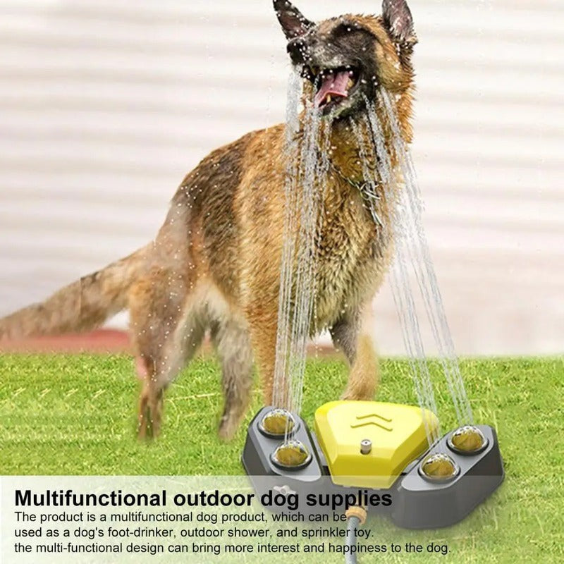 Dog Sprinkler Water Fountain with Pedal and Shower