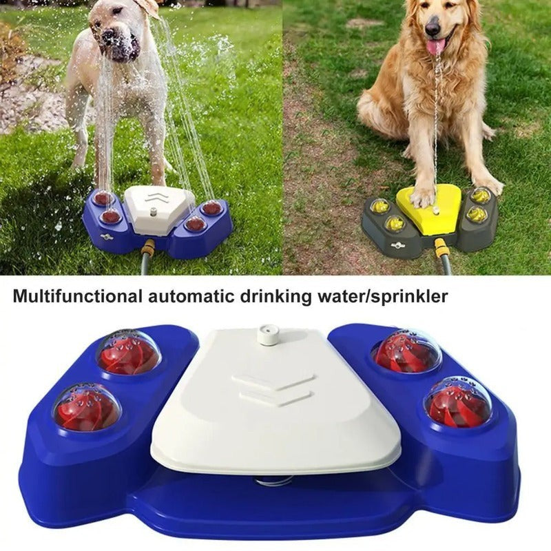 Dog Sprinkler Water Fountain with Pedal and Shower