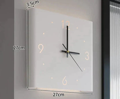 Illuminated Dual Face Square Wall Clock - Halri