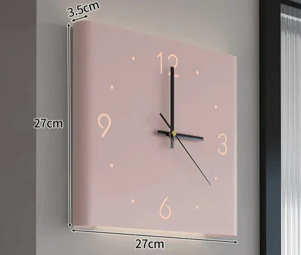 Illuminated Dual Face Square Wall Clock