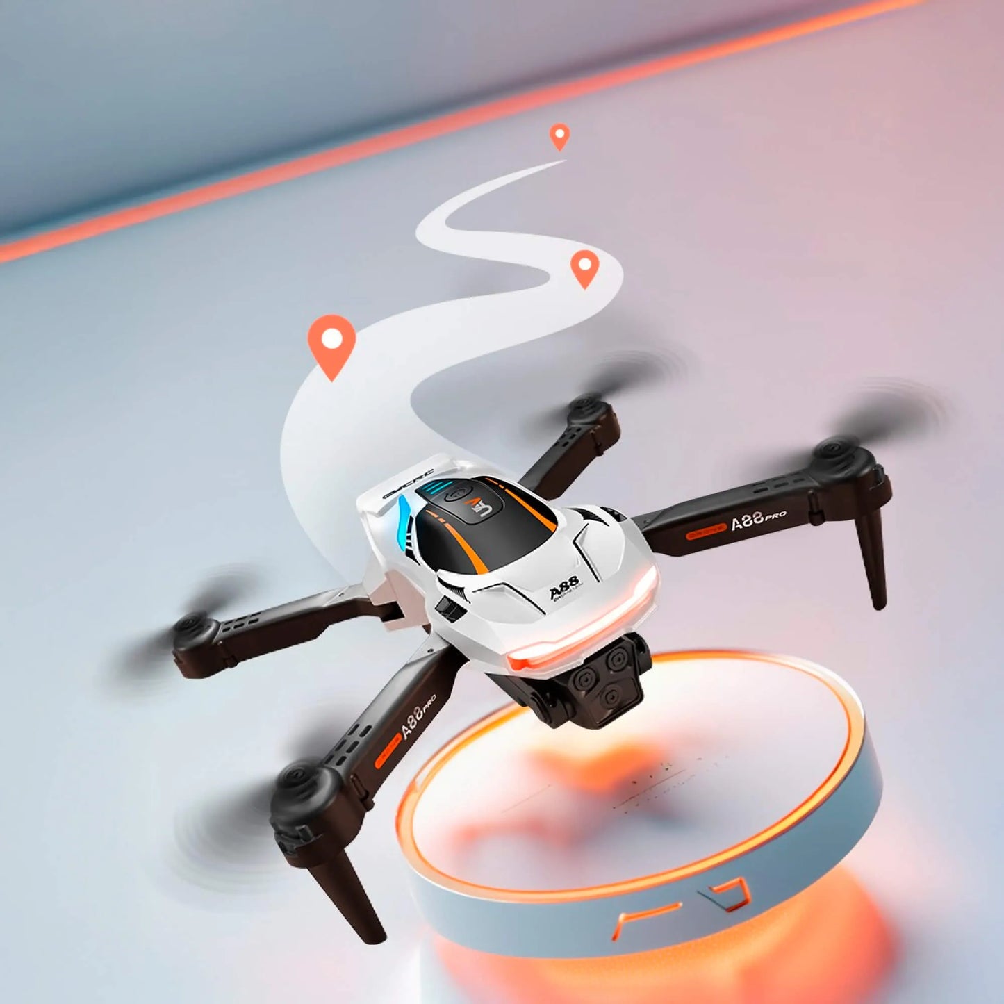 Portable Mini Drone with Remote and Collision Avoidance