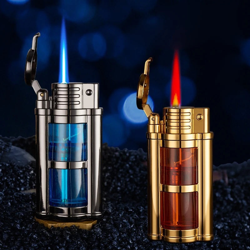 Powerful Double Flame Windproof Lighter with Adjustable Jet - Halri