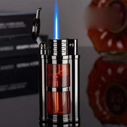 Powerful Double Flame Windproof Lighter with Adjustable Jet