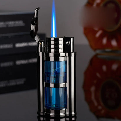 Powerful Double Flame Windproof Lighter with Adjustable Jet