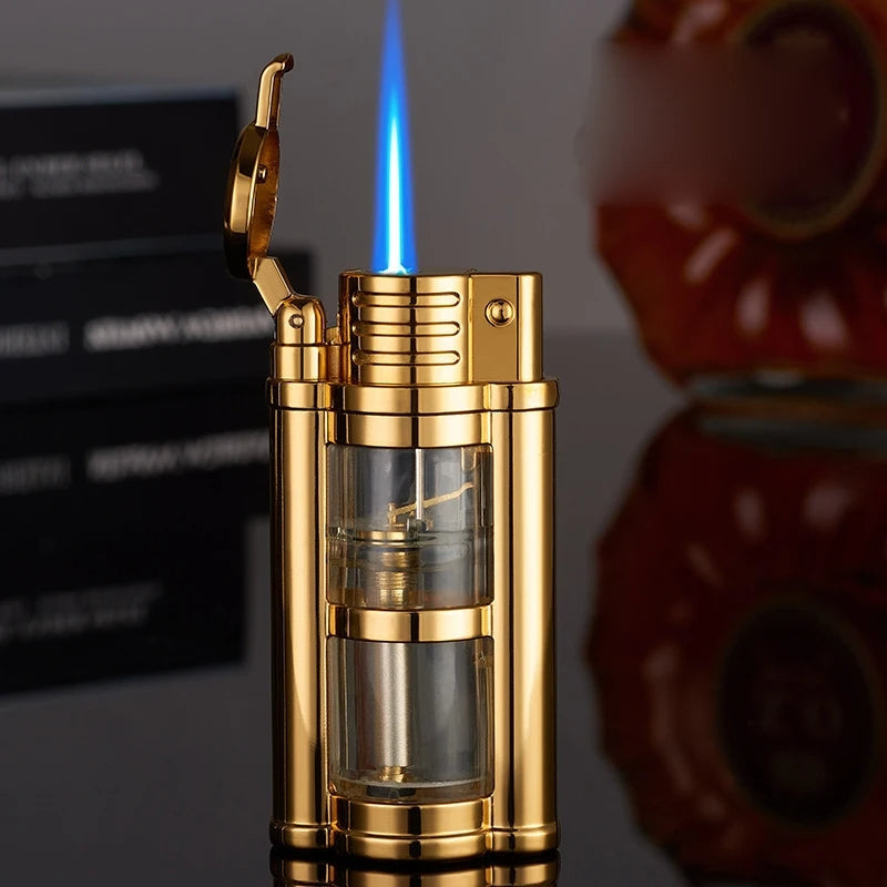 Powerful Double Flame Windproof Lighter with Adjustable Jet
