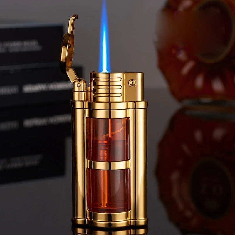Powerful Double Flame Windproof Lighter with Adjustable Jet