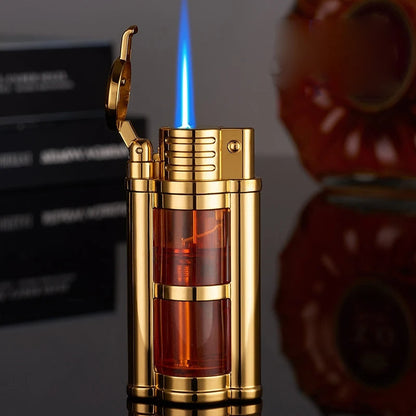 Powerful Double Flame Windproof Lighter with Adjustable Jet