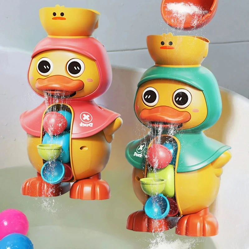 Fun Rubber Duck Bath Toy with Spinning Wheels - Halri