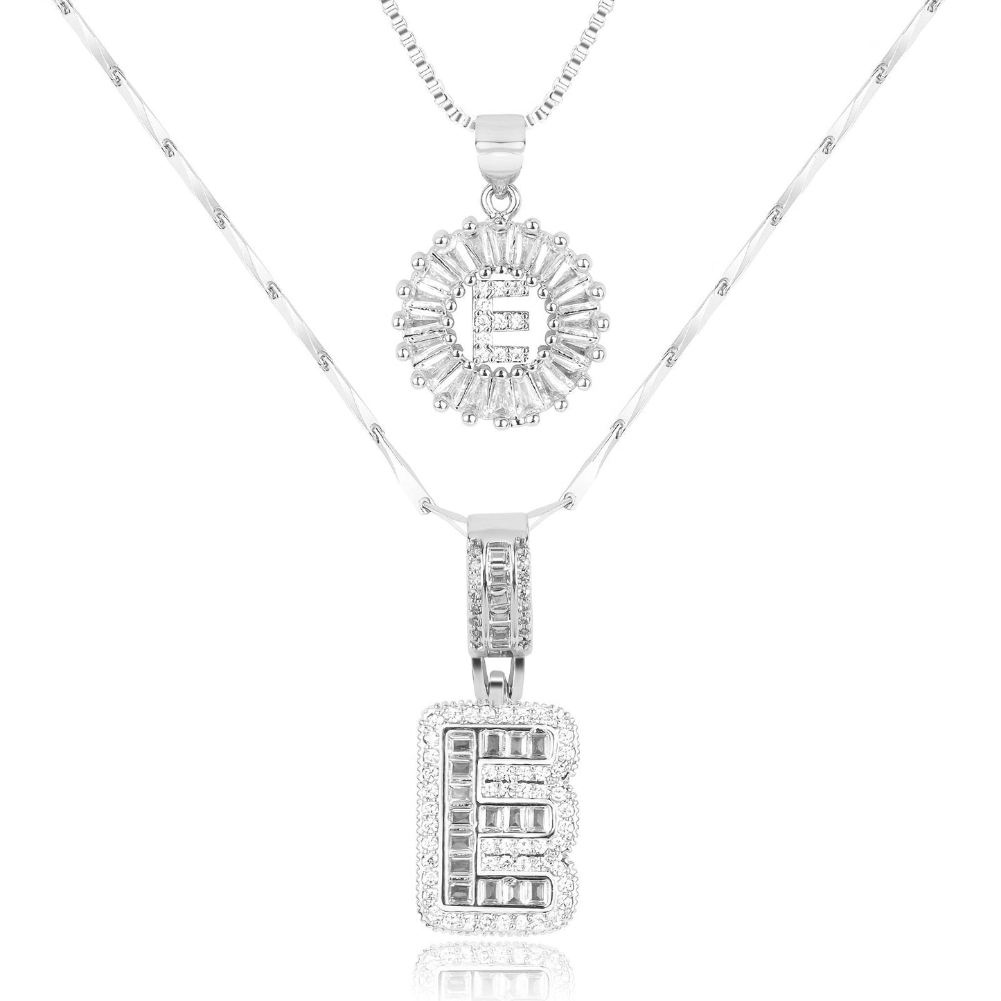 Personalized 14k Gold Initial Diamond Pendants