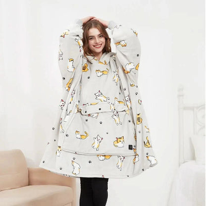 Cozy USB Heated Hooded Blanket