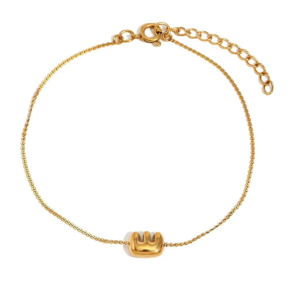 Tiny Alphabet Letter Charm Bracelet