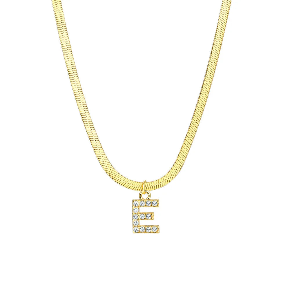 Delicate Diamond Initial Bar Necklace