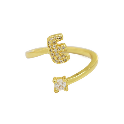 Delicate Sparkle Initial Diamond Ring