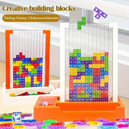 Educational Blocks Puzzle Toy with Interactive Dice Mechanism, Safe for Ages 6+