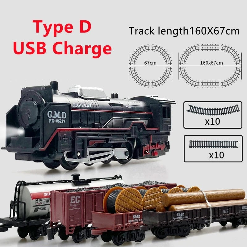 Fun Kids Train Track Set with Lights and Sound