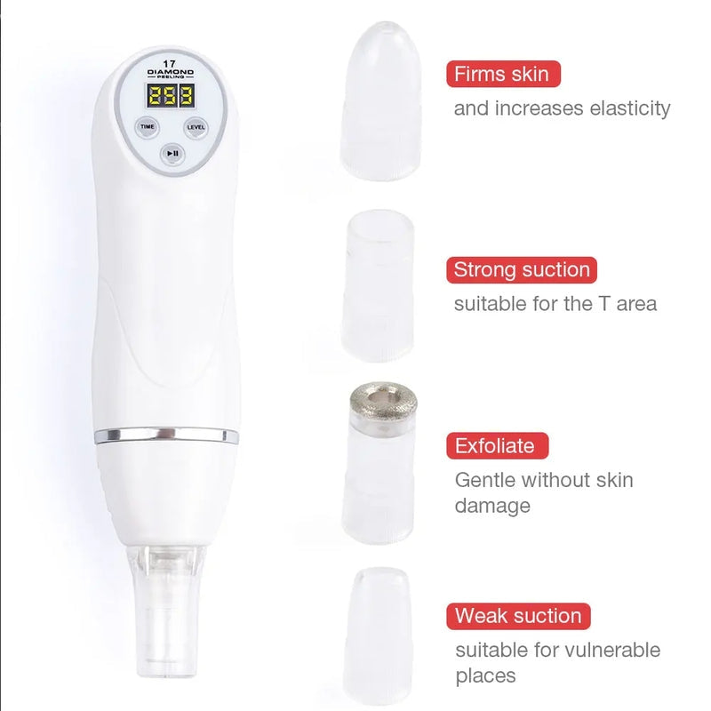 Electric Microdermabrasion Blackhead Remover Vacuum Pore Cleanser Tool
