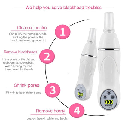 Electric Microdermabrasion Blackhead Remover Vacuum Pore Cleanser Tool