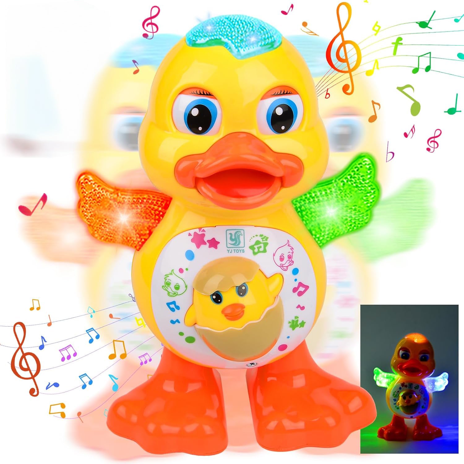 Fun Musical Quacking Duck Toy with Lights - Halri