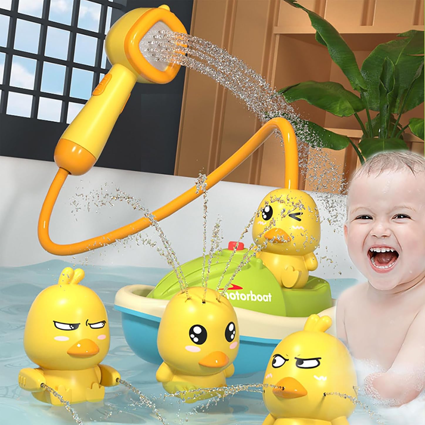 Fun Quacking Duck Bath Toy with Lights - Halri