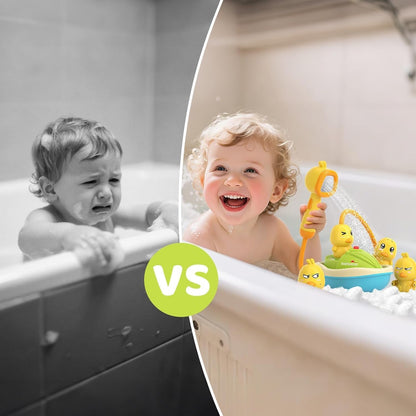 Electric Duck Bath Toy with Automatic Water Sprayer, LED Lights, Safe for Ages 2+